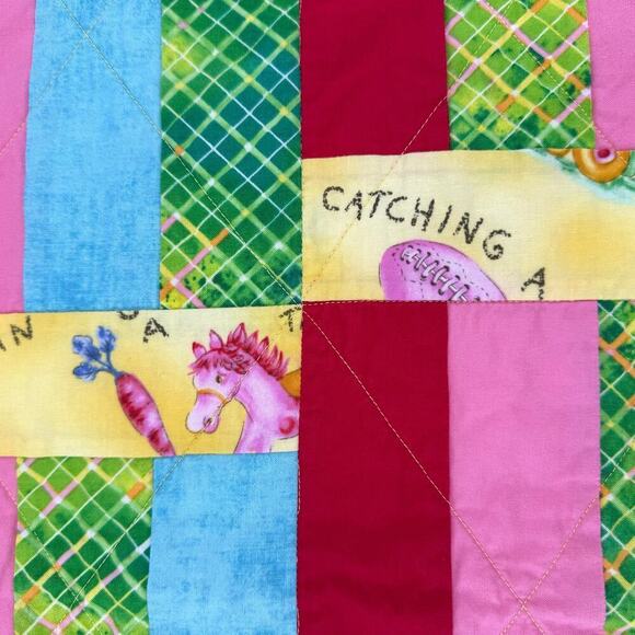 Infant Design Multicolor Quilt Blanket by Evergreen Quilters Guild 32.5” x 42.5” - Picture 4 of 12